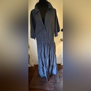 Anthropologie Slate Blue Somerset Collared Maxi Dress Women’s Size 3X